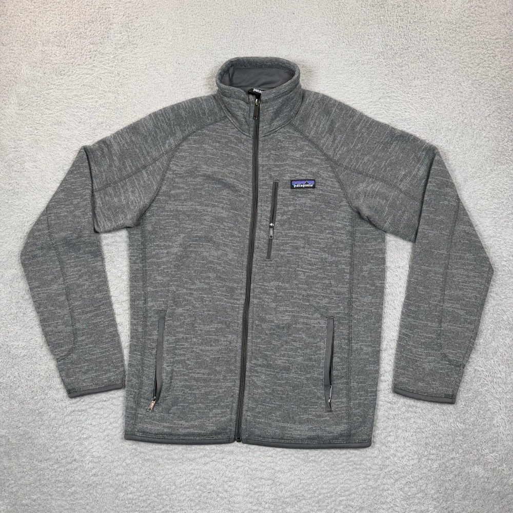 Patagonia Better Sweater Full Zip Jacket Mens Small Grey Heather Fleece FA17